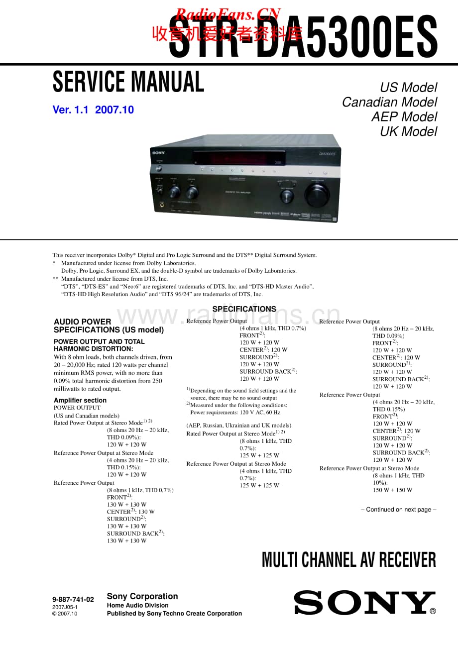 Sony-STR-DA5300ES-Service-Manual电路原理图.pdf_第1页