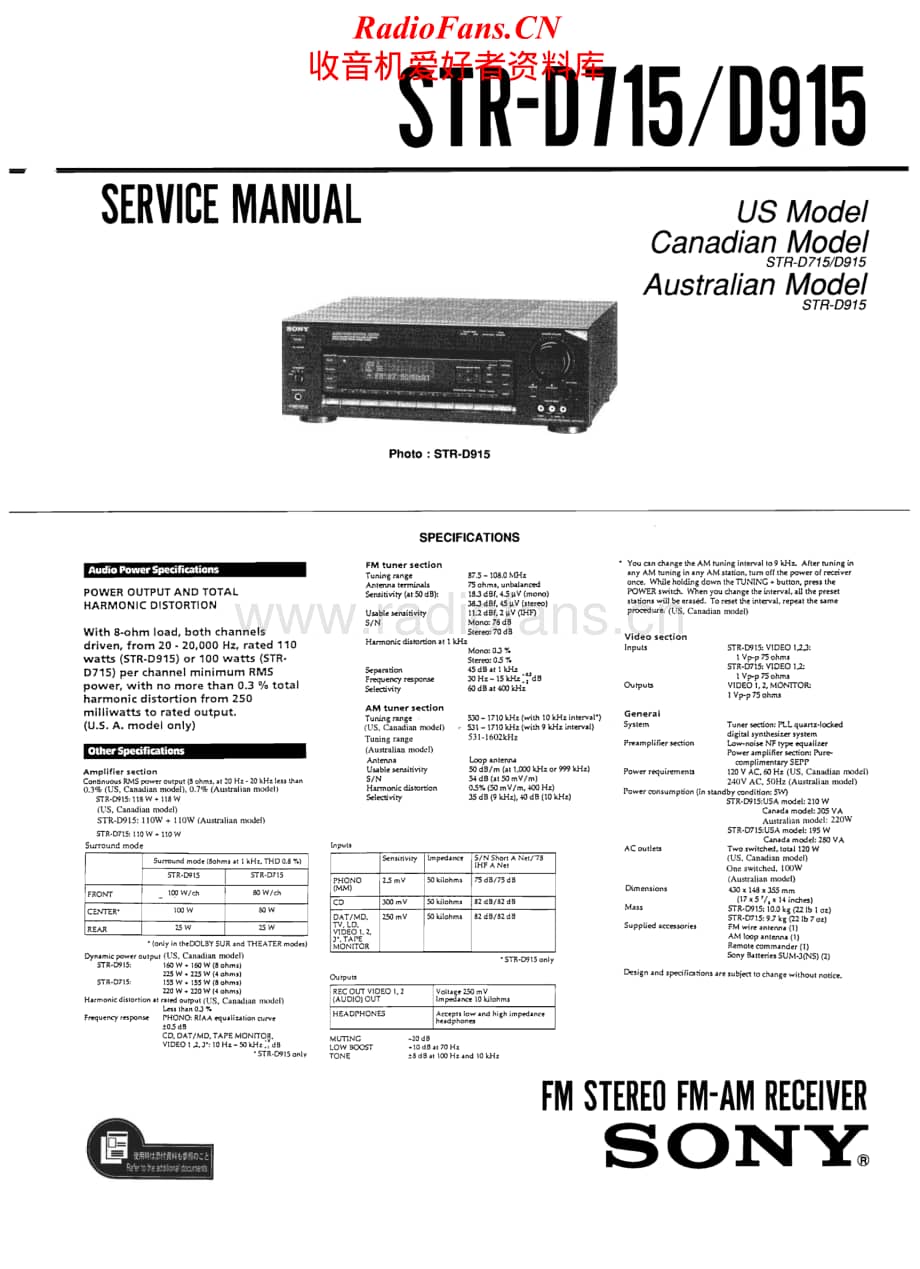 Sony-STR-D915-Service-Manual电路原理图.pdf_第1页