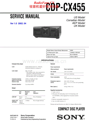 Sony-CDP-CX455-Service-Manual电路原理图.pdf