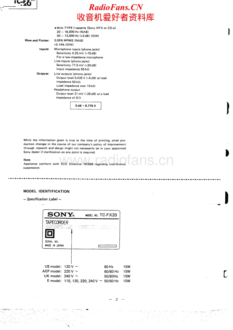 Sony-TC-FX20-Service-Manual电路原理图.pdf_第2页