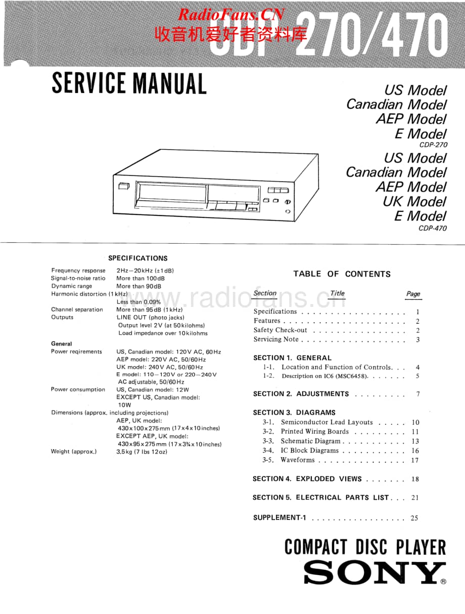 Sony-CDP-270-Service-Manual电路原理图.pdf_第1页