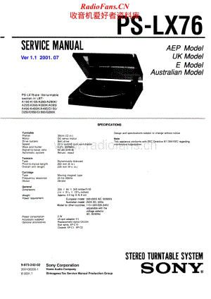 Sony-PS-LX76-Service-Manual电路原理图.pdf