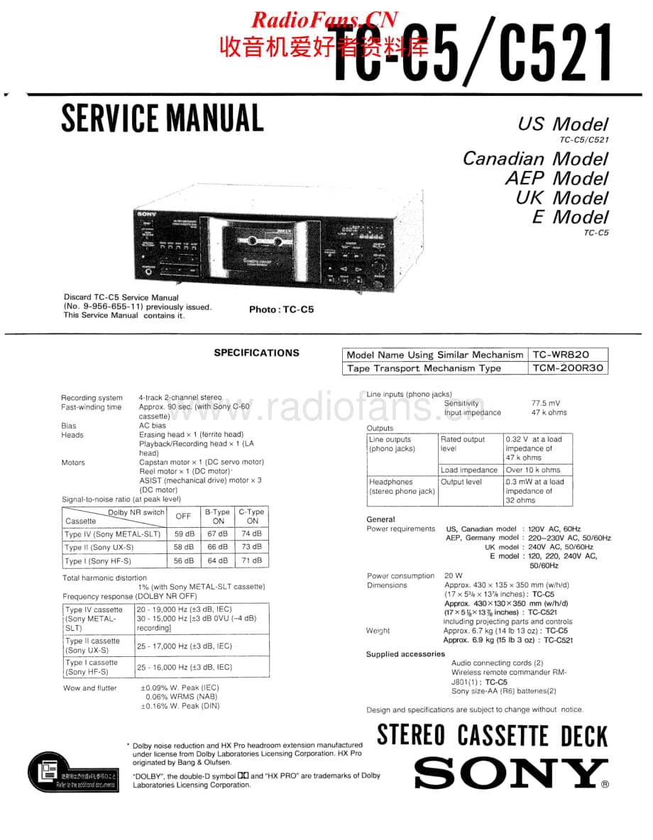 Sony-TC-C521-Service-Manual电路原理图.pdf_第1页