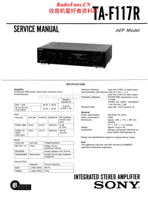 Sony-TA-F117R-Service-Manual电路原理图.pdf