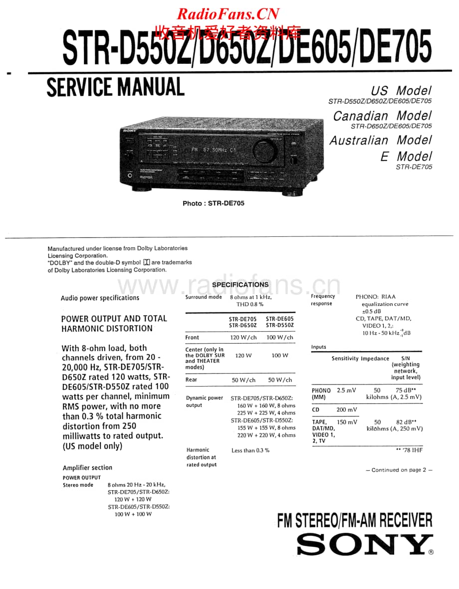 Sony-STR-DE705-Service-Manual电路原理图.pdf_第1页