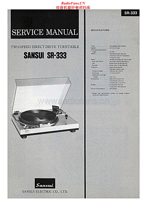 Sansui-SR-333-Service-Manual电路原理图.pdf