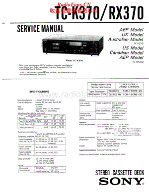 Sony-TC-RX370-Service-Manual电路原理图.pdf