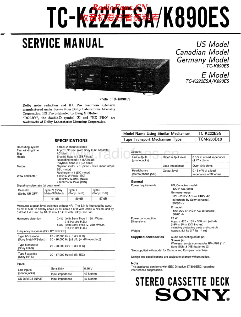 Sony-TC-K222ESA-Service-Manual电路原理图.pdf_第1页