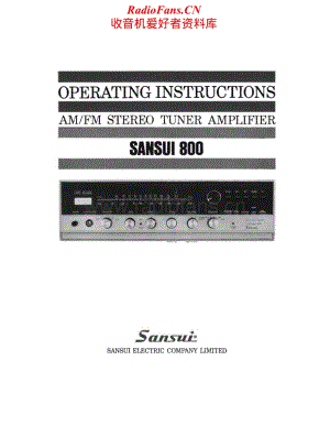 Sansui-800-Owners-Manual电路原理图.pdf