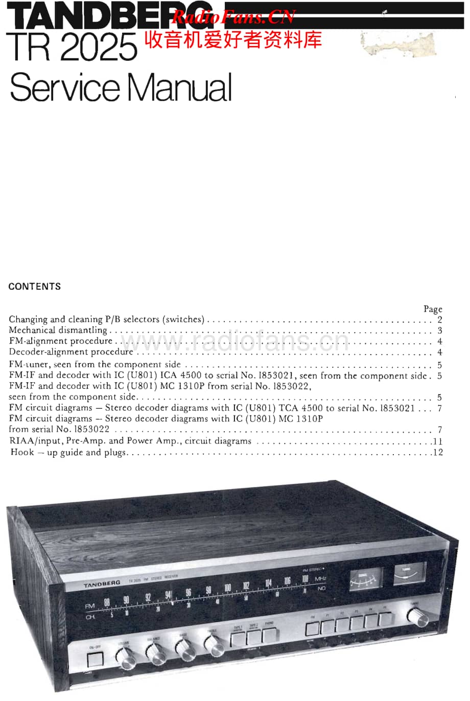 Tandberg-TR-2025-Service-Manual电路原理图.pdf_第1页