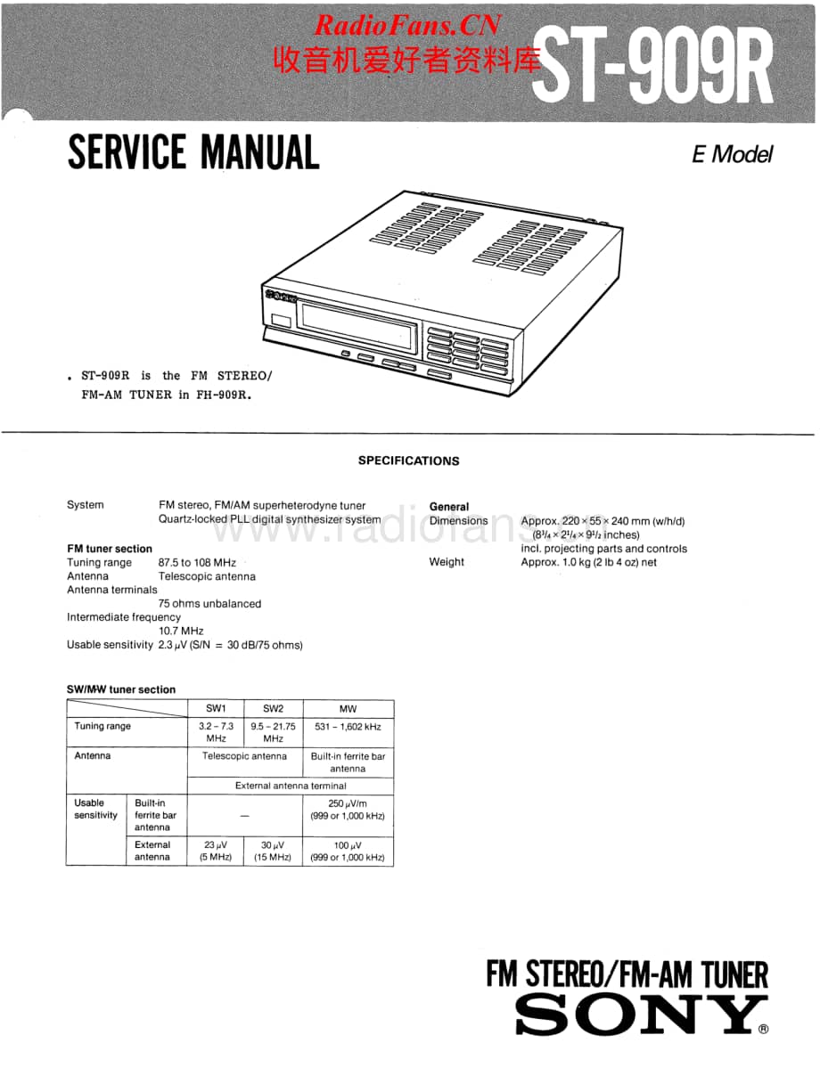 Sony-ST-909R-Service-Manual电路原理图.pdf_第1页