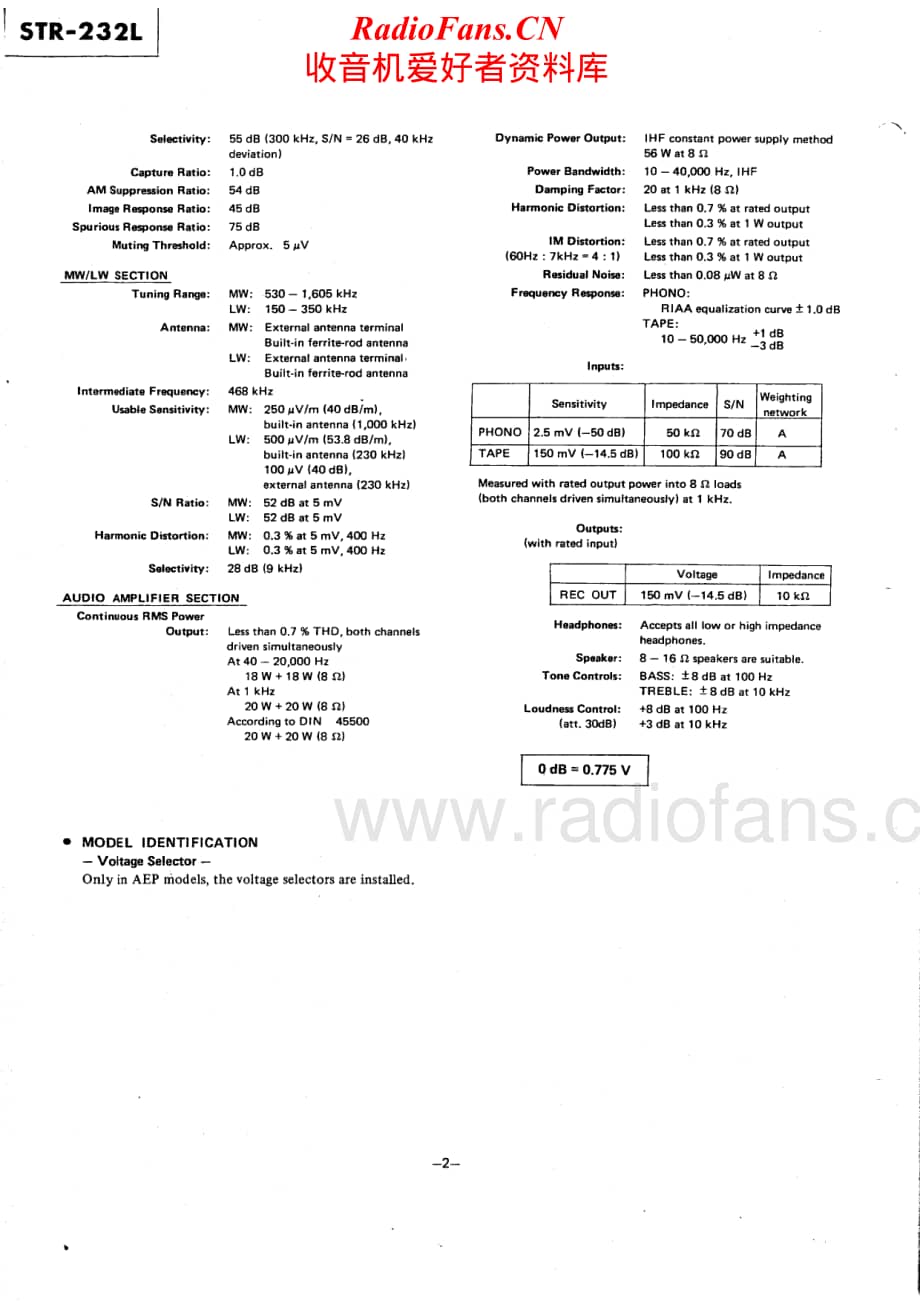 Sony-STR-232L-Service-Manual电路原理图.pdf_第2页