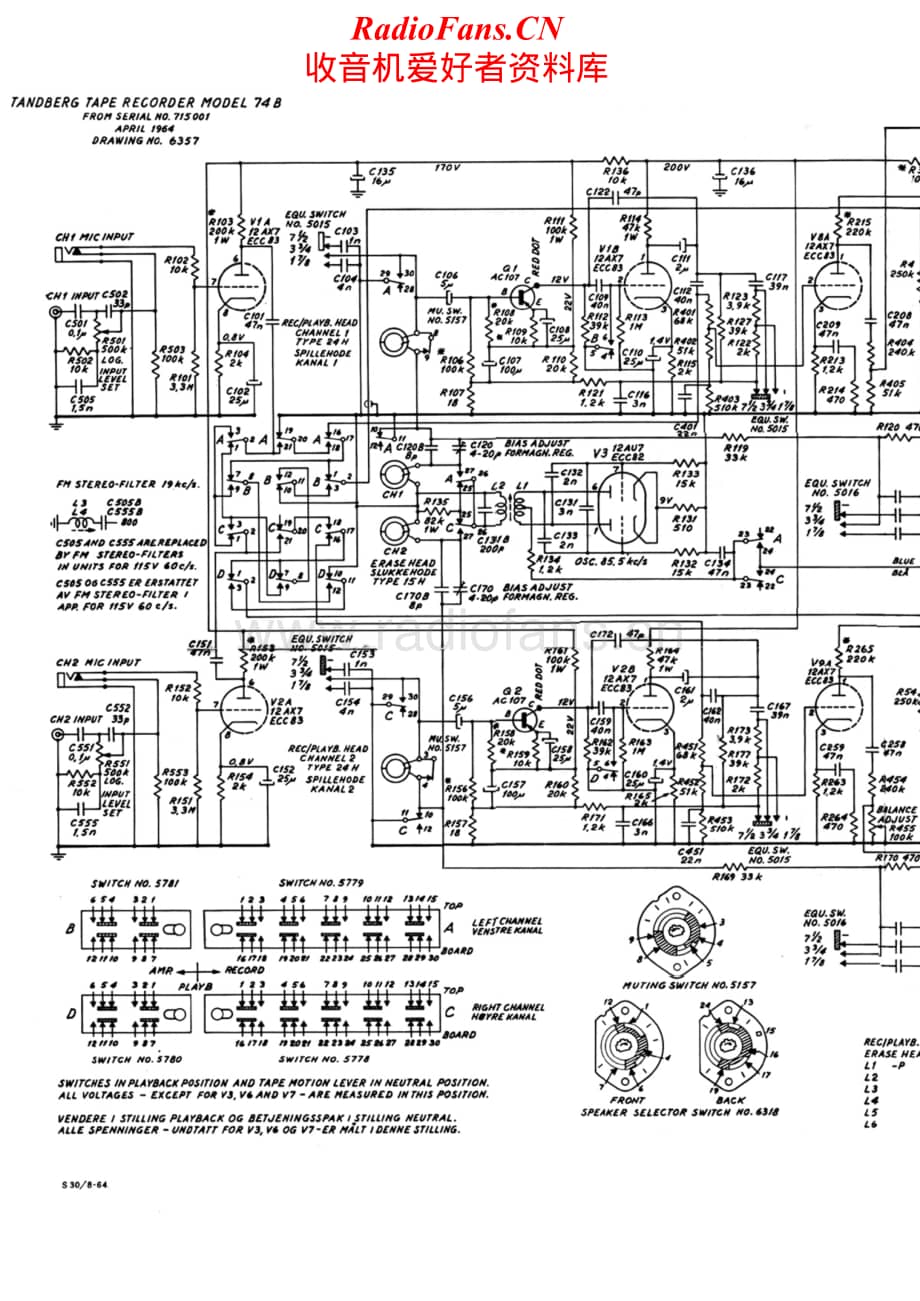 Tandberg-74-B-Schematic电路原理图.pdf_第1页