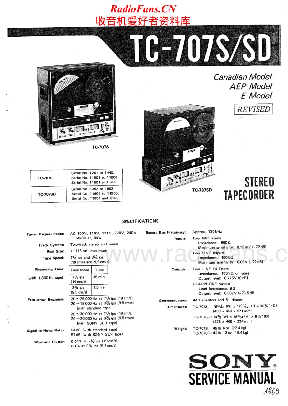 Sony-TC-707S-Service-Manual电路原理图.pdf_第1页