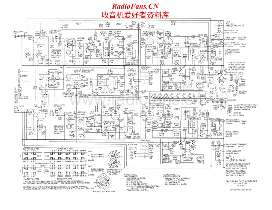 Tandberg-74-Schematic-Adjustments电路原理图.pdf_第1页