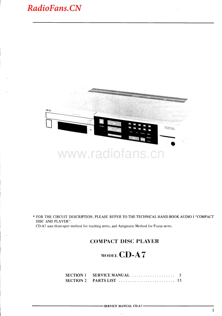 Akai-CDA7-cd-sm维修电路图 手册.pdf_第2页