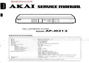Akai-APM313-tt-sm维修电路图 手册.pdf