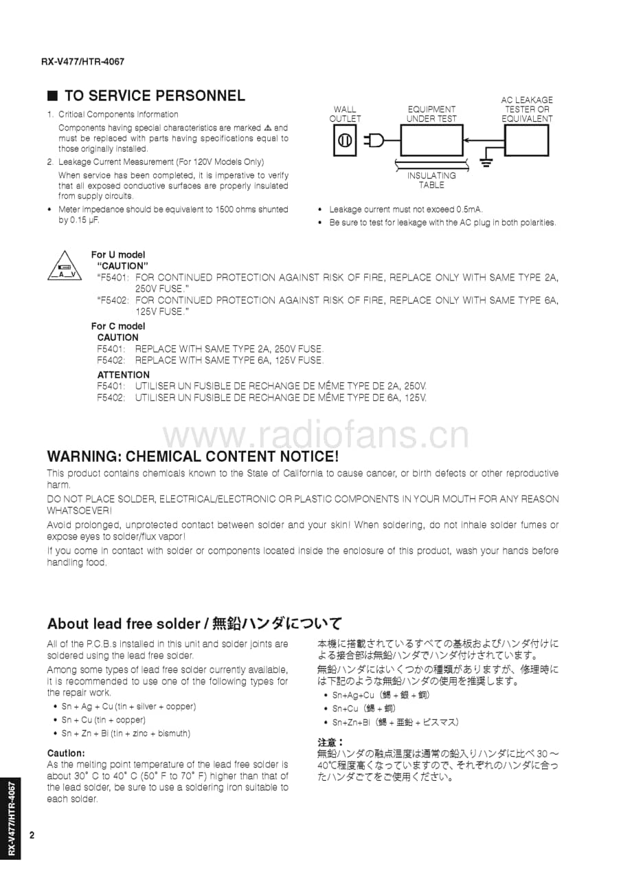 Yamaha-RXV-477-Service-Manual电路原理图.pdf_第2页