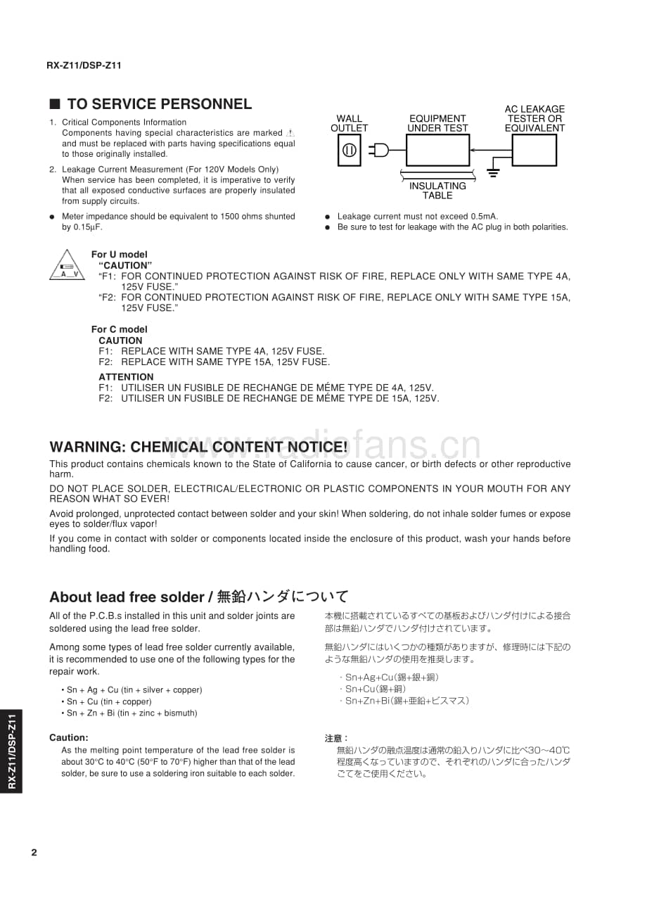 Yamaha-RXZ-11-Service-Manual-Part-1电路原理图.pdf_第2页