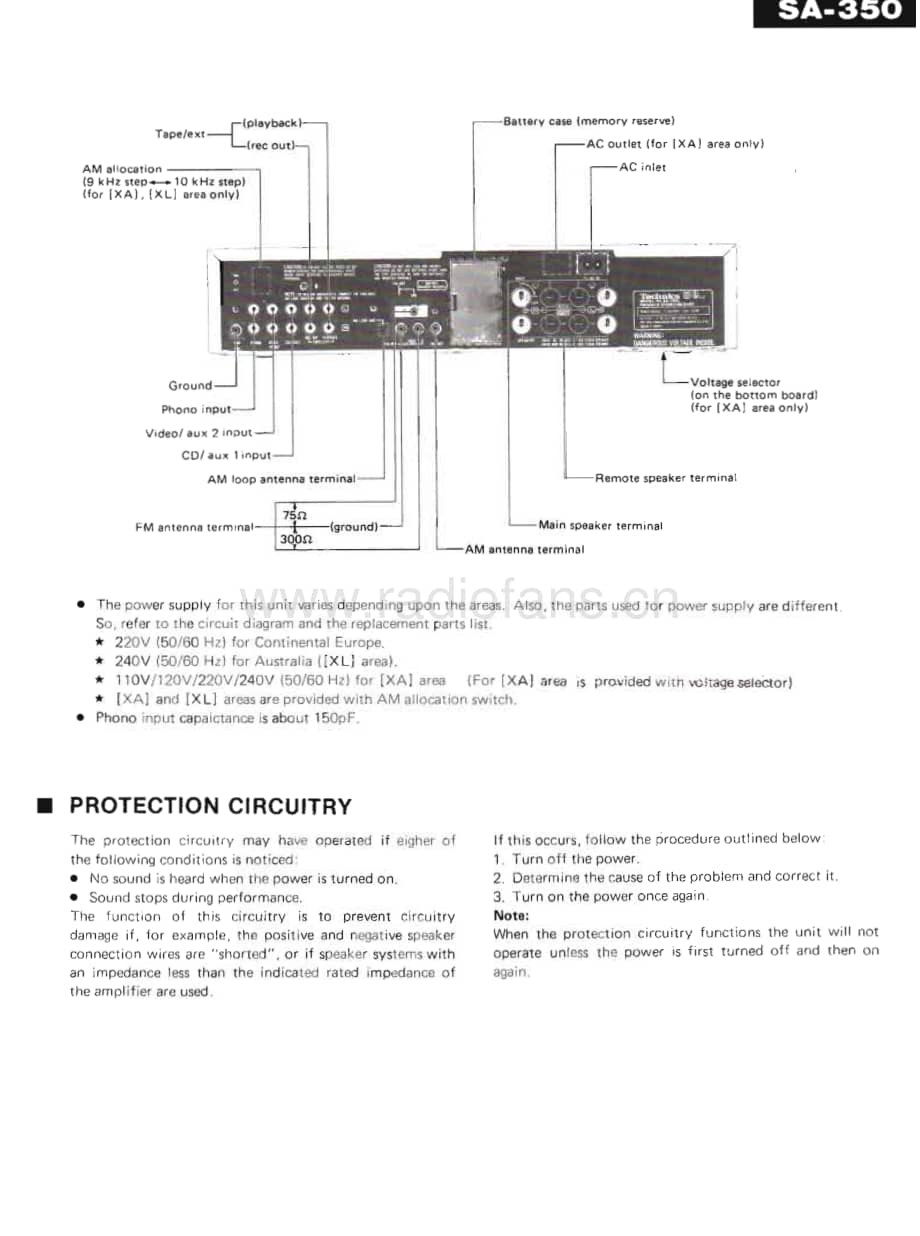 Technics-SA-350-Service-Manual电路原理图.pdf_第3页