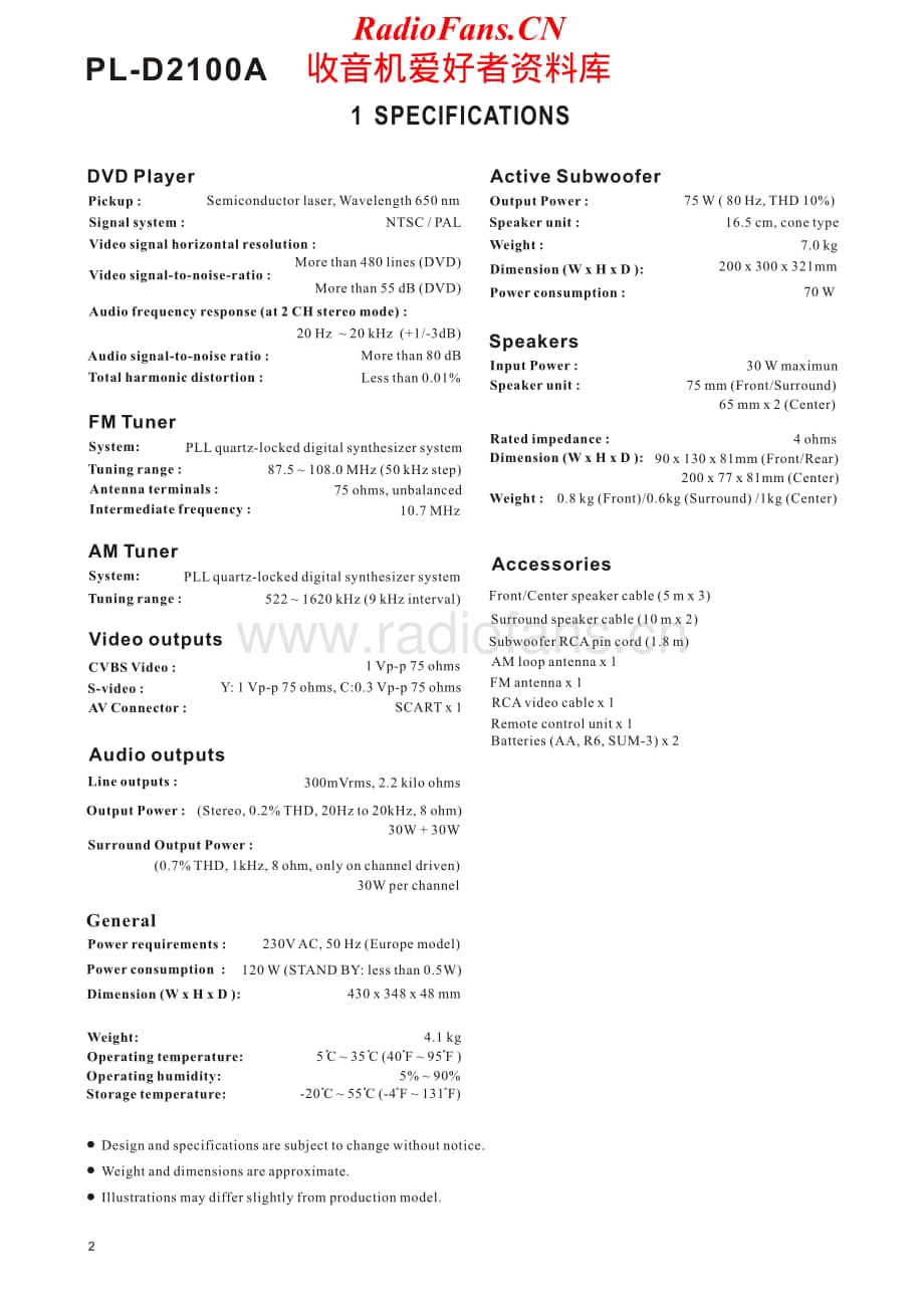 Teac-PL-D2100A-Service-Manual电路原理图.pdf_第2页