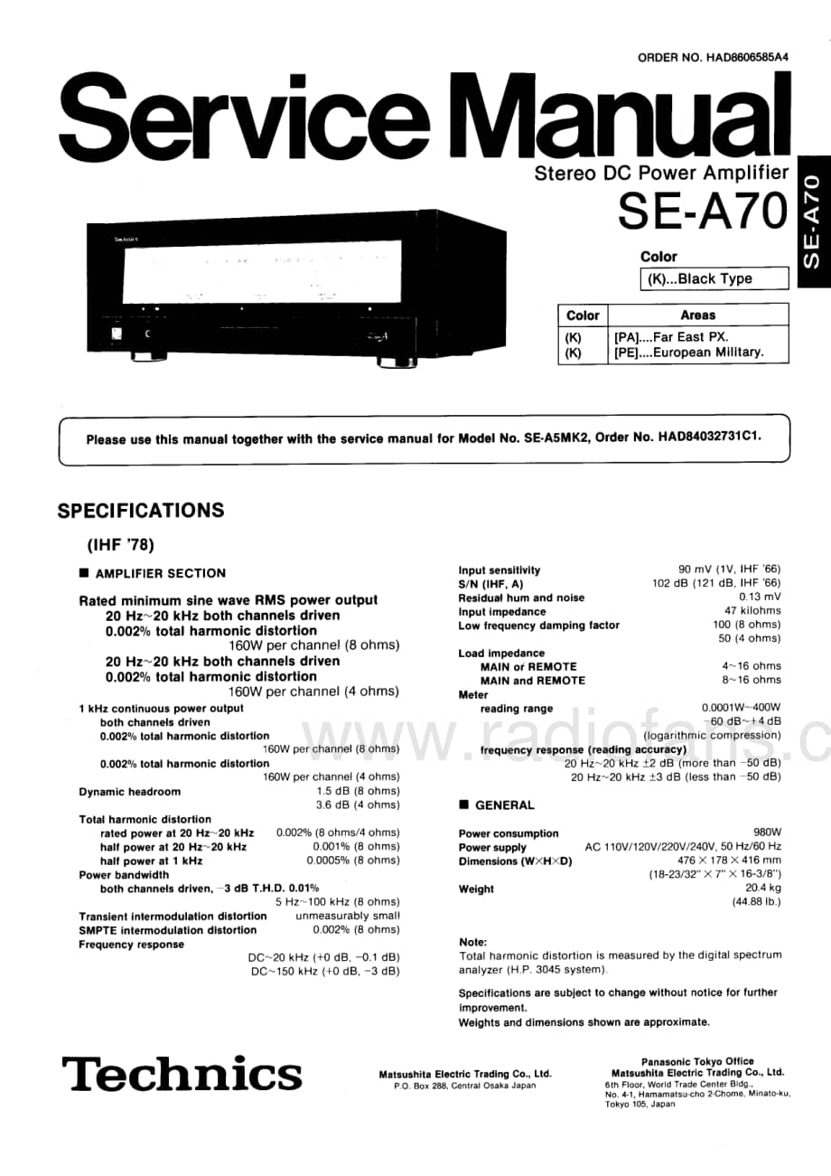 Technics-SEA-70-Service-Manual电路原理图.pdf_第1页