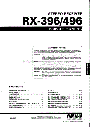 Yamaha-RX-496-Service-Manual电路原理图.pdf