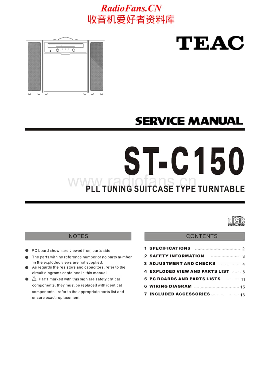 Teac-ST-C150-Service-Manual电路原理图.pdf_第1页