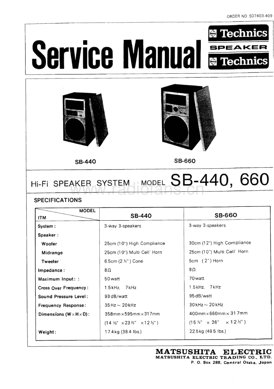 Technics-SB-440-SB-660-Service-Manual电路原理图.pdf_第1页