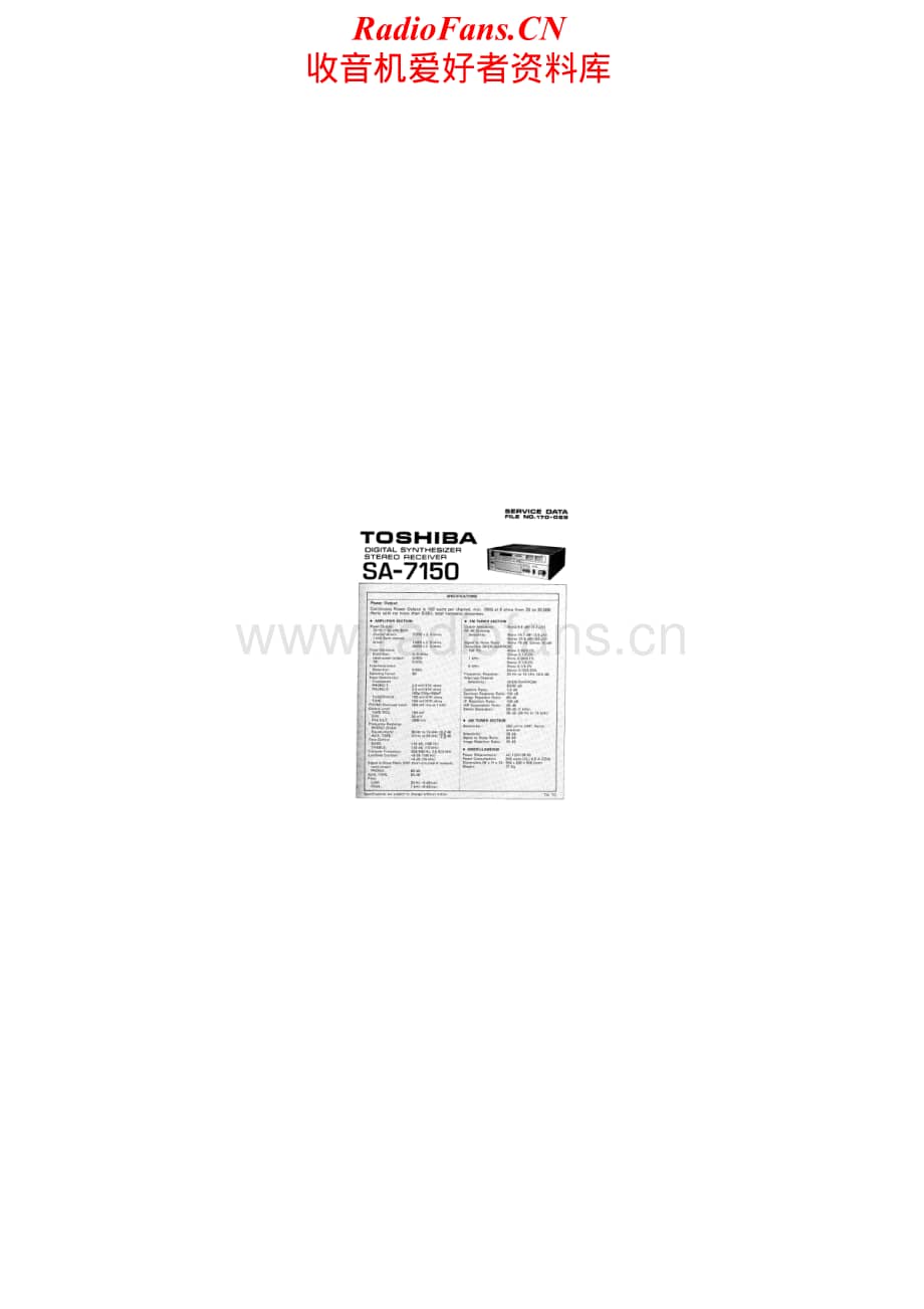 Toshiba-SA-7150-Service-Manual电路原理图.pdf_第1页