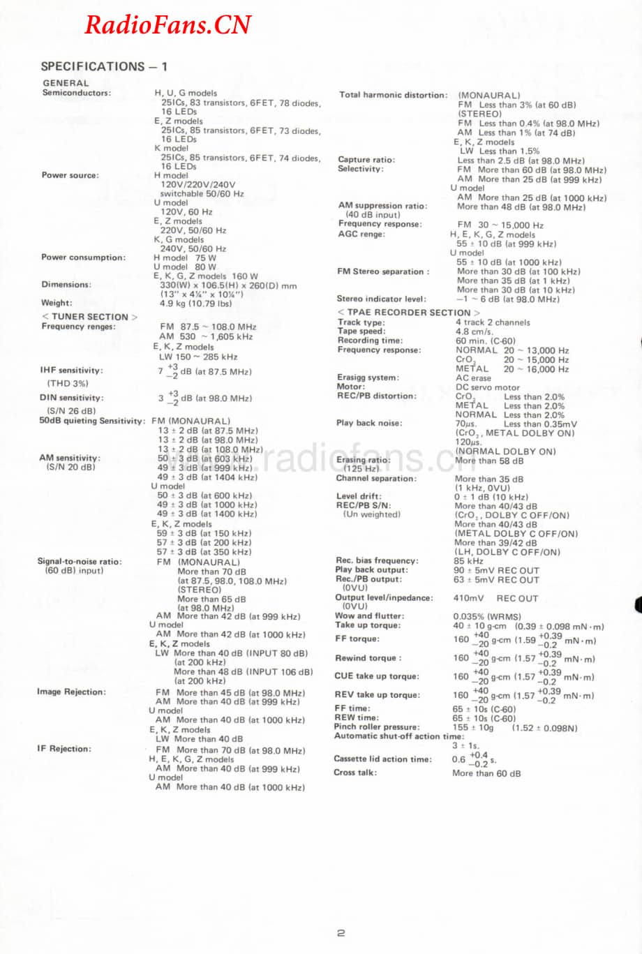 Aiwa-CX60-tape-sm维修电路图 手册.pdf_第2页