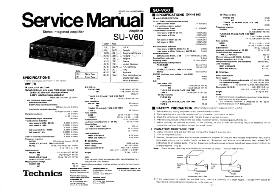 Technics-SUV-60-Service-Manual电路原理图.pdf_第1页