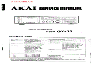 Akai-GX32-tape-sm维修电路图 手册.pdf