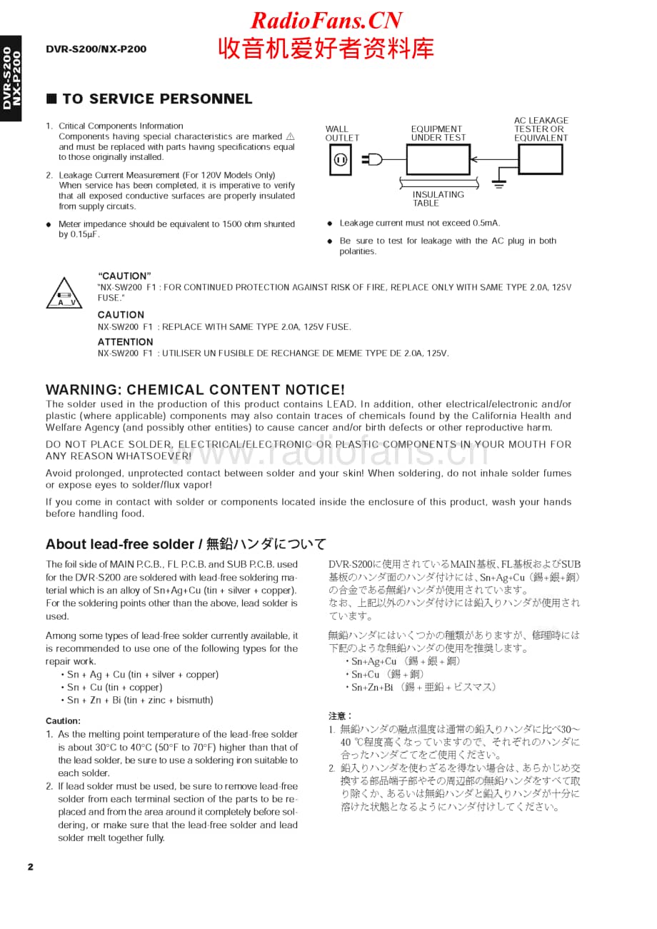 Yamaha-DVXS-200-Service-Manual电路原理图.pdf_第2页