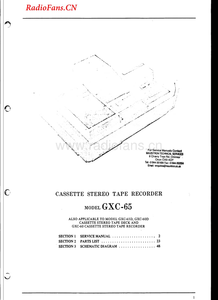 Akai-GXC60-tape-sm维修电路图 手册.pdf_第3页