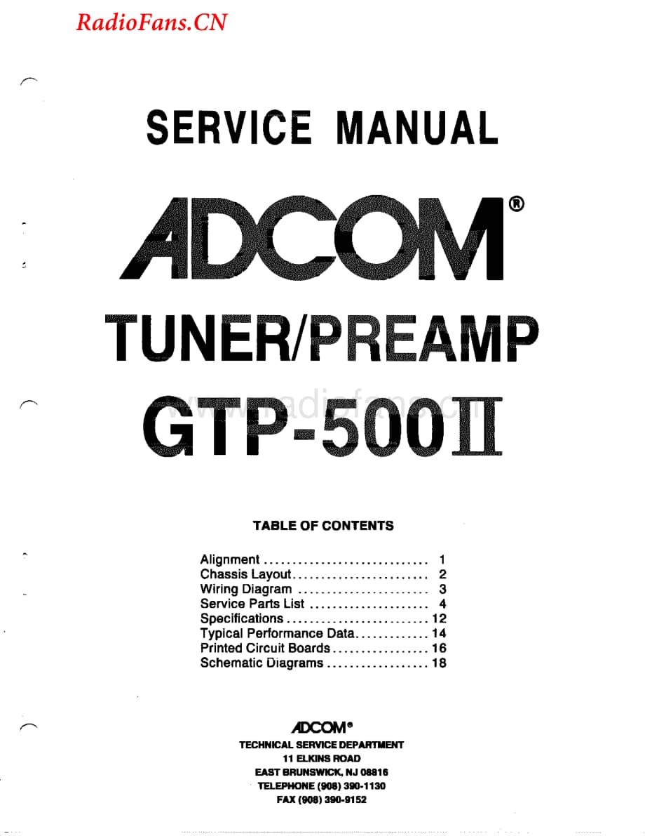 Adcom-GTP500II-pre-sm维修电路图 手册.pdf_第1页