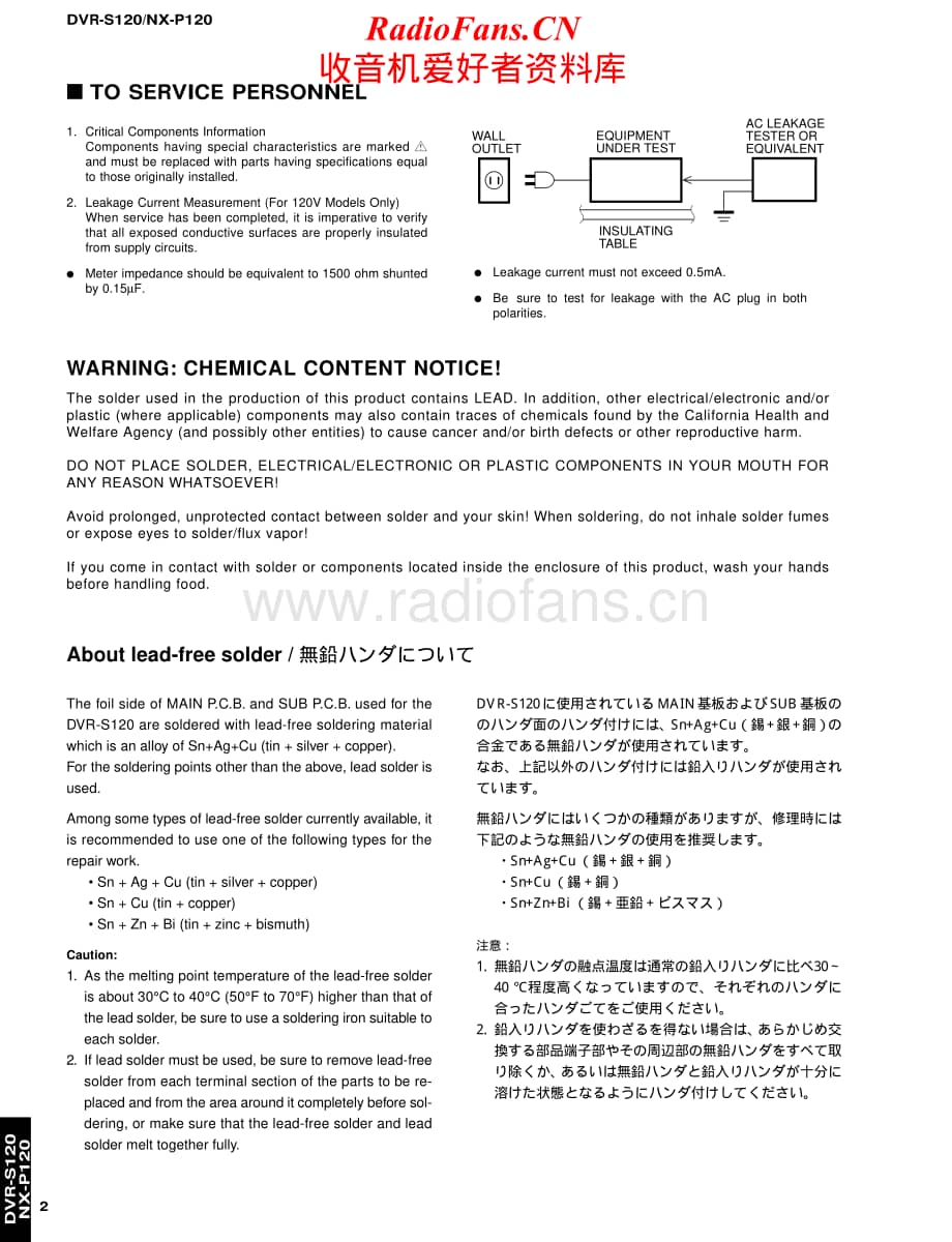 Yamaha-DVXS-120-Service-Manual电路原理图.pdf_第2页