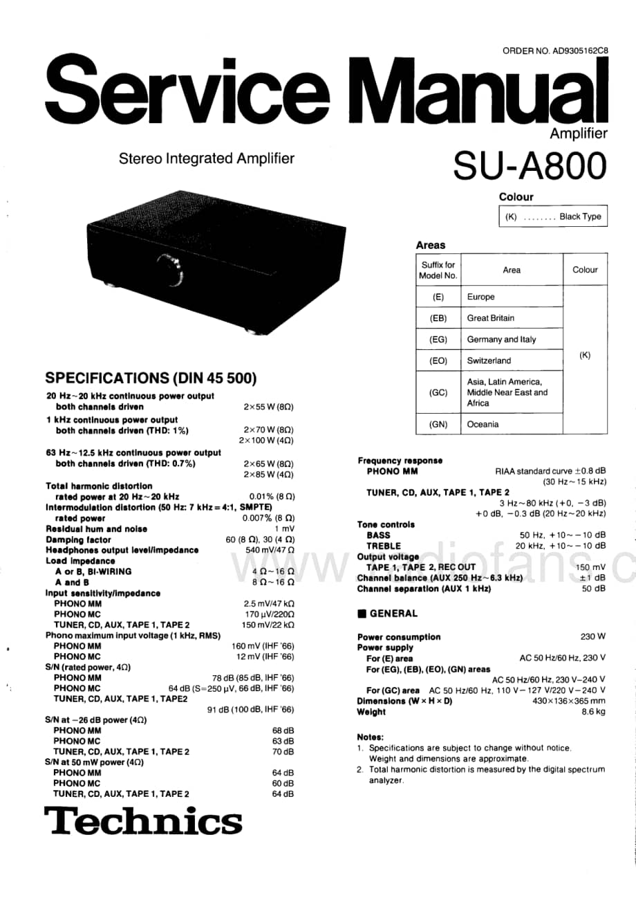 Technics-SUA-800-Service-Manual电路原理图.pdf_第1页