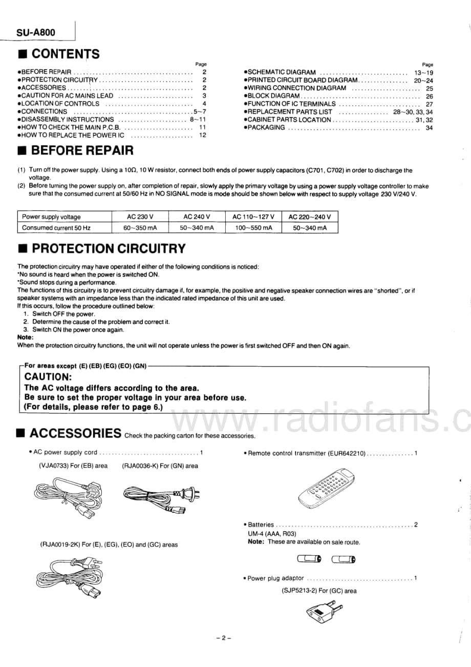 Technics-SUA-800-Service-Manual电路原理图.pdf_第2页