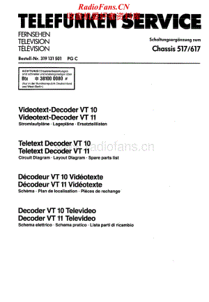 Telefunken-517-Service-Manual电路原理图.pdf