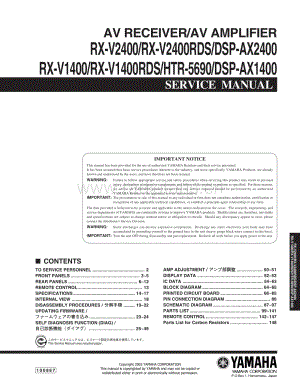 Yamaha-RXV-1400-RDS-Service-Manual电路原理图.pdf