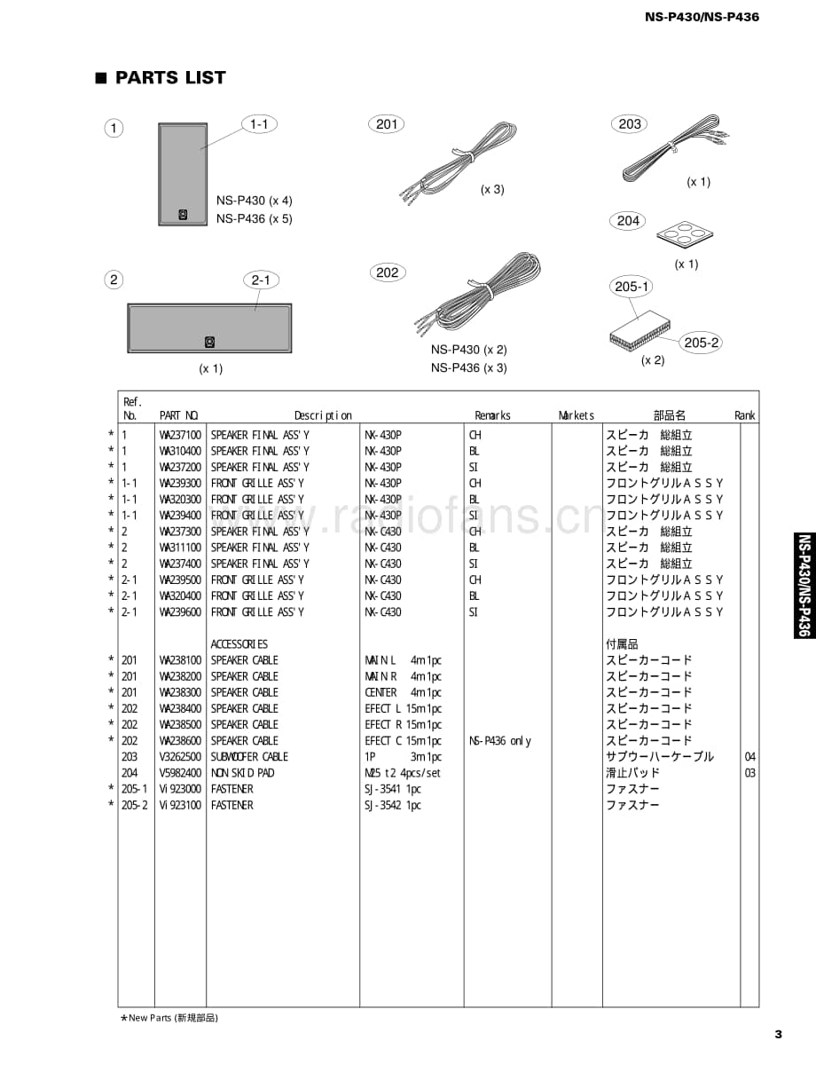 Yamaha-NSP-436-Service-Manual电路原理图.pdf_第3页