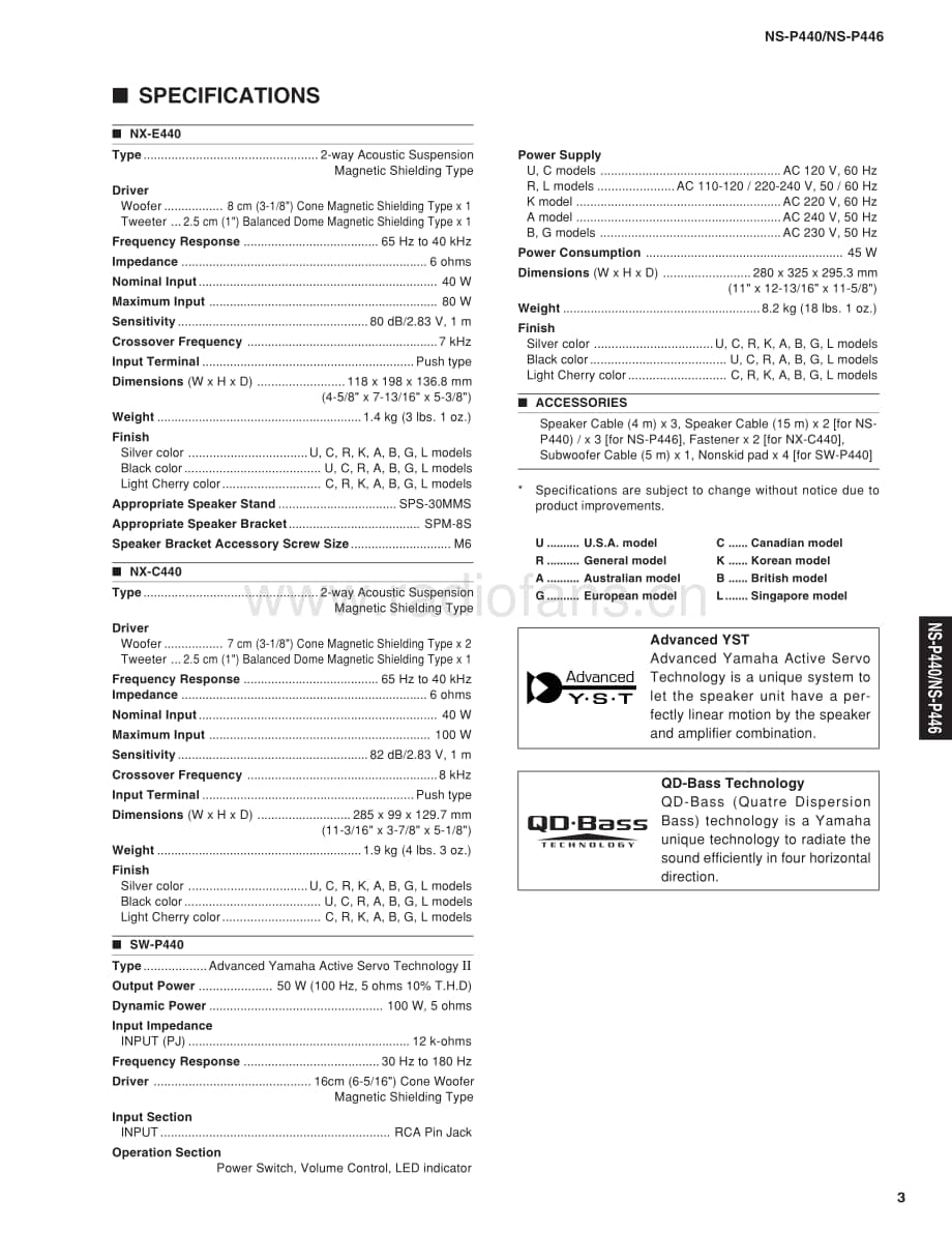 Yamaha-NSP-440-Service-Manual电路原理图.pdf_第3页