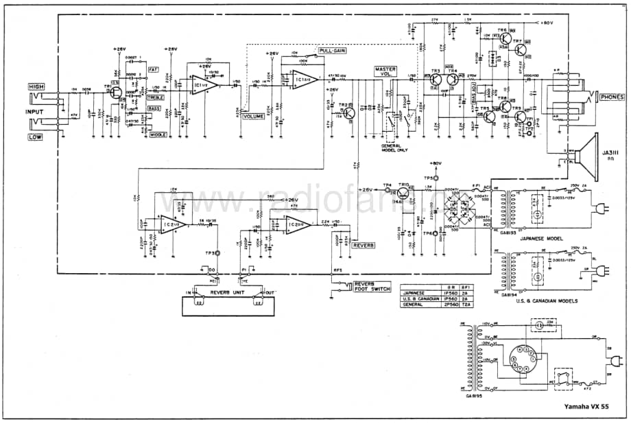 Yamaha-VX-55-Schematic电路原理图.pdf_第1页