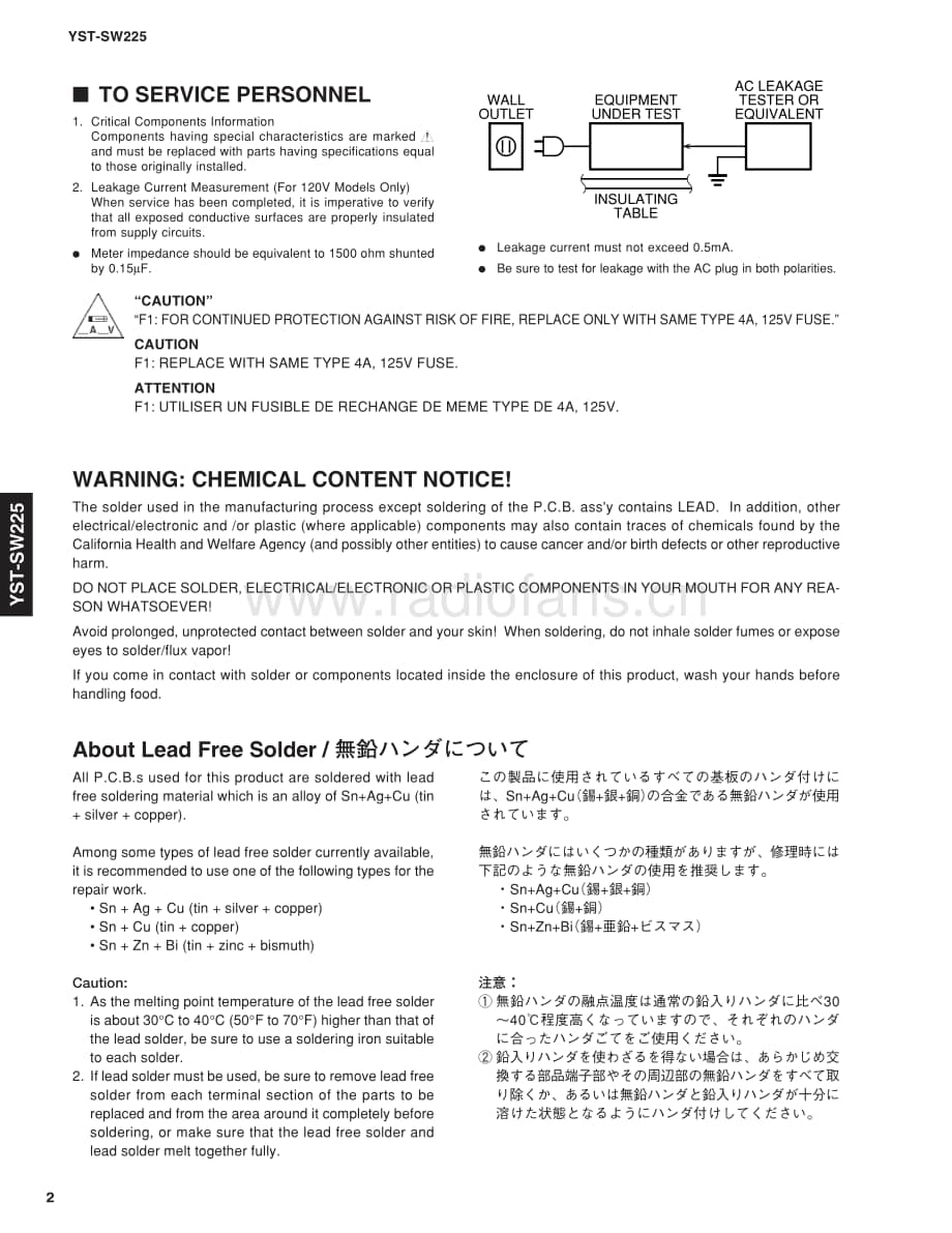 Yamaha-YSTSW-225-Service-Manual电路原理图.pdf_第2页