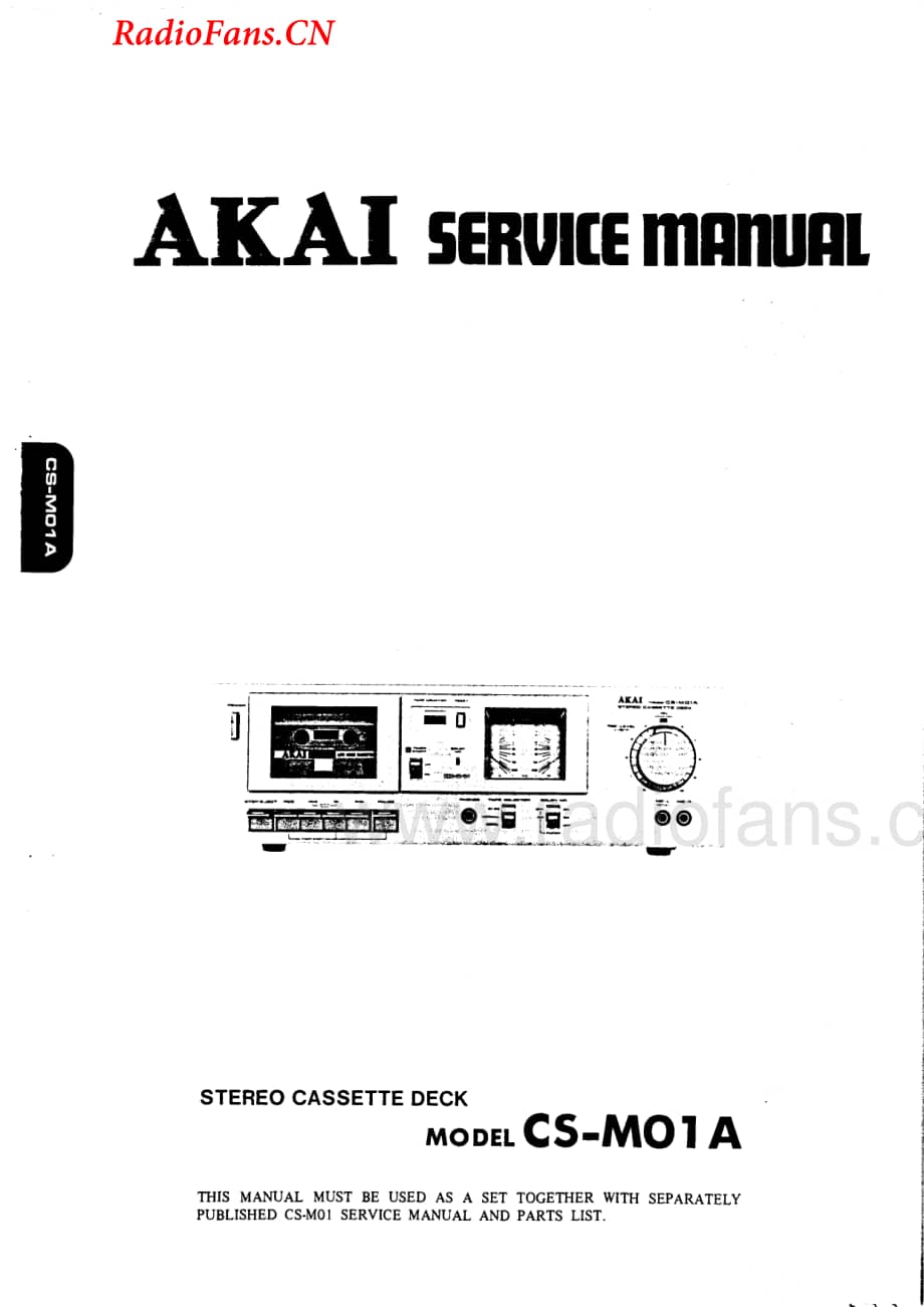 Akai-CSM01A-tape-sm维修电路图 手册.pdf_第1页