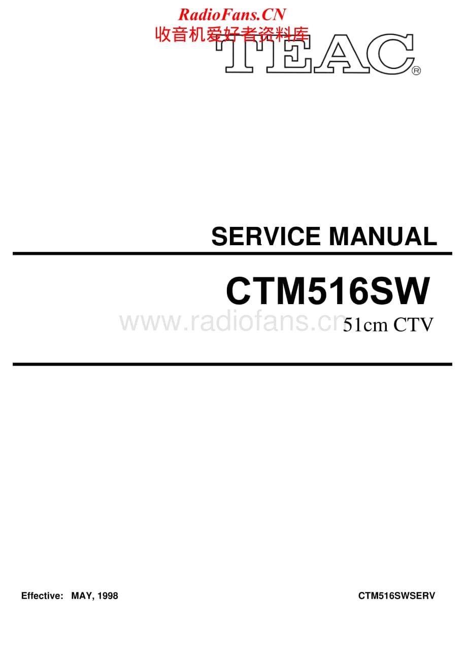 Teac-CT-M516-SW-Service-Manual电路原理图.pdf_第1页