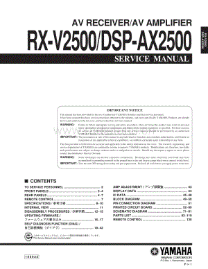 Yamaha-RXV-2500-Service-Manual电路原理图.pdf