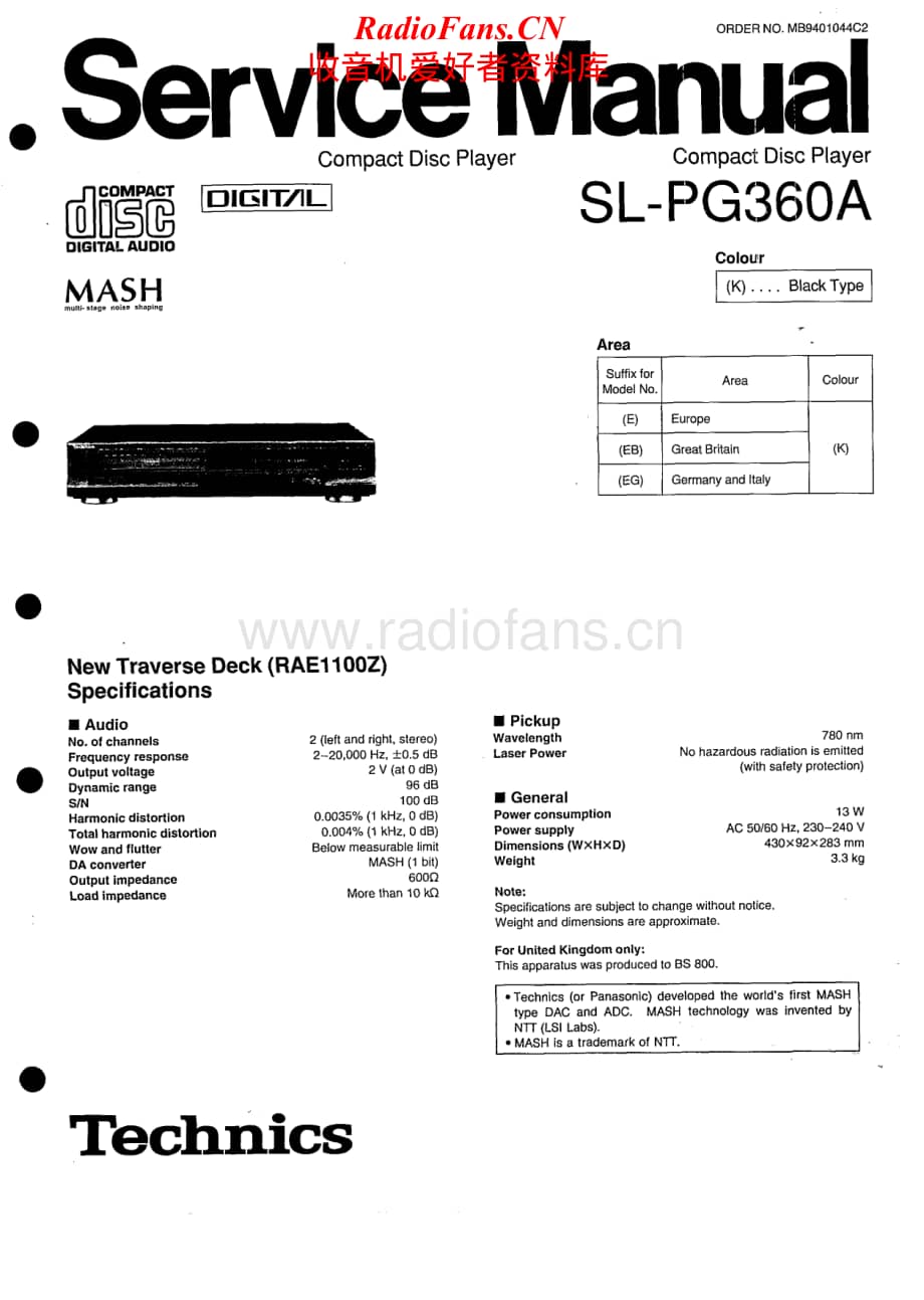 Technics-SLPG-360A-Service-Manual电路原理图.pdf_第1页