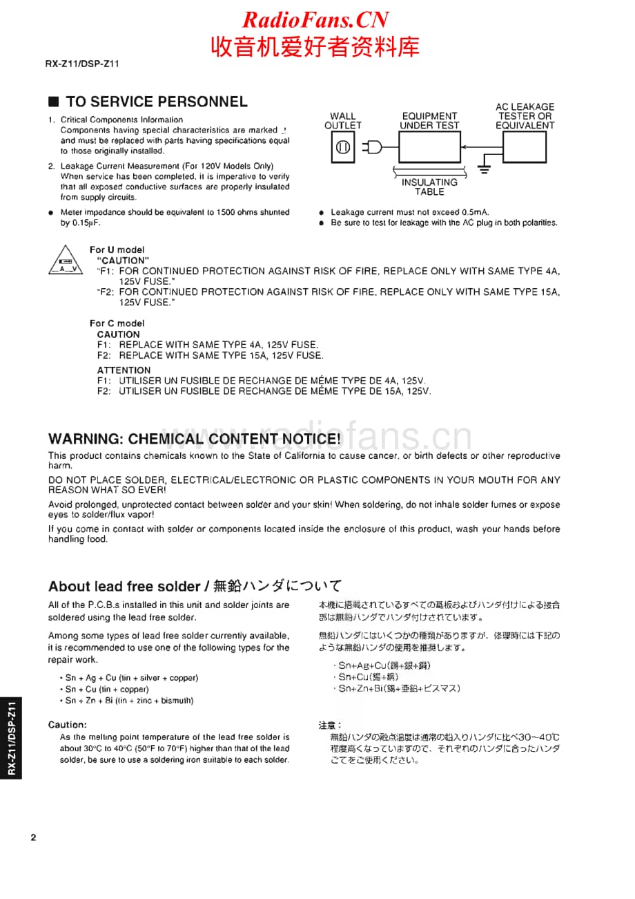 Yamaha-DSP-Z11-Service-Manual电路原理图.pdf_第2页